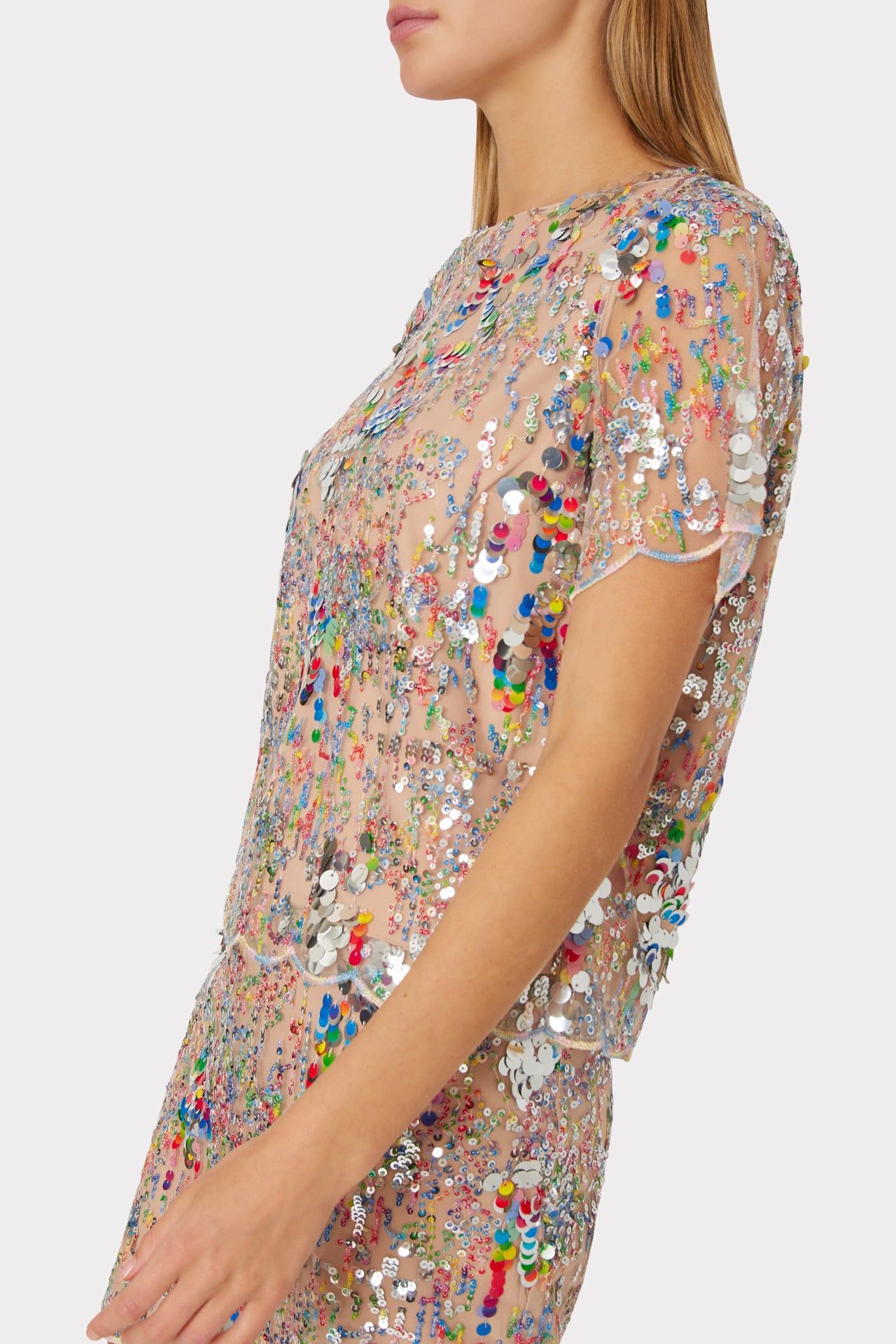 Kristina Multi Color Sequins Skirt sold by Milly product image thumbnail 3