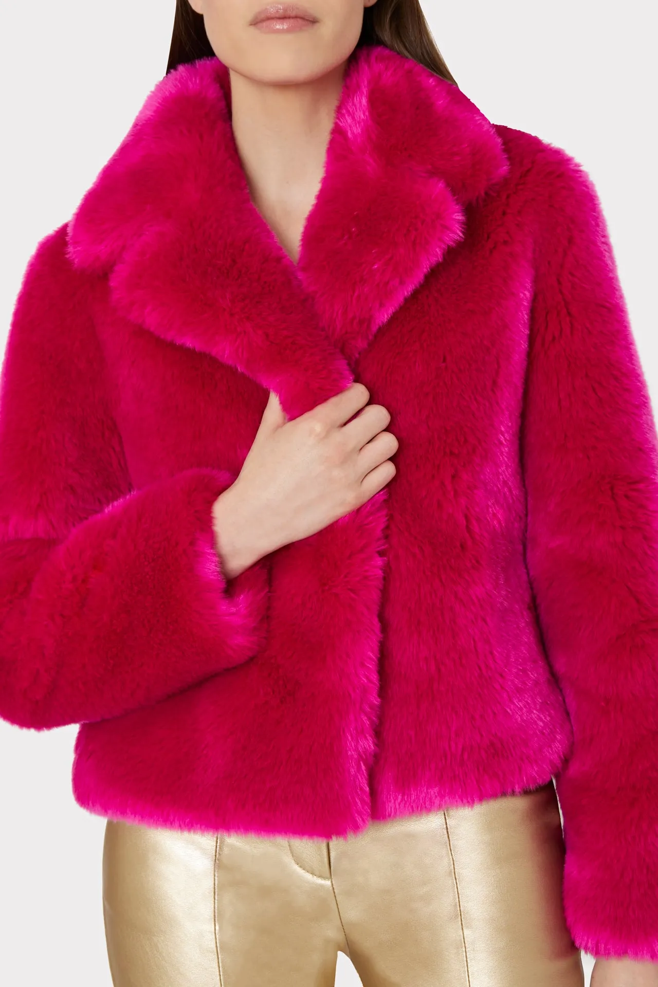 Faye Faux Fur Coat sold by Milly product image thumbnail 3