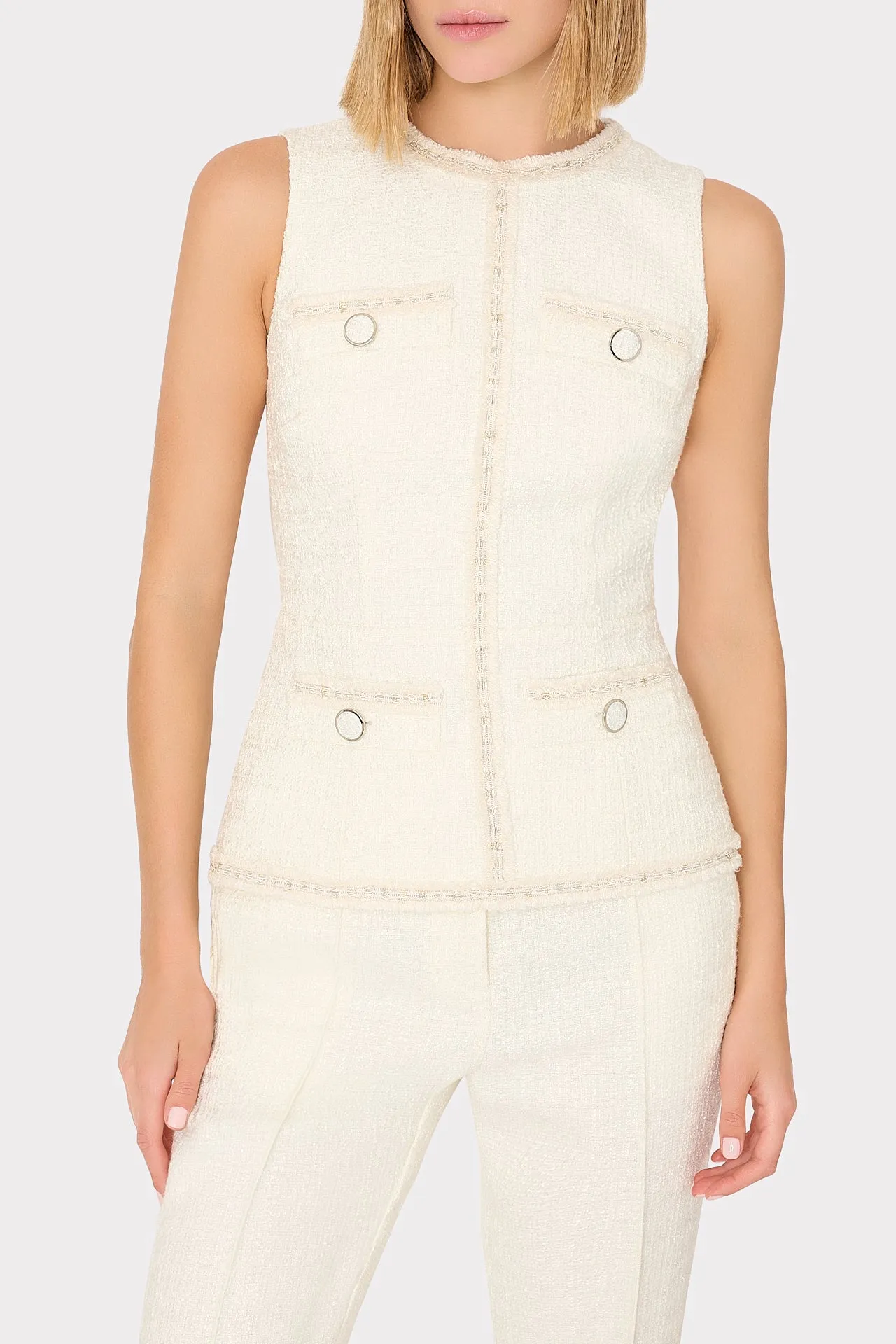 Nette Boucle Sleeveless Top sold by Milly product image thumbnail 3