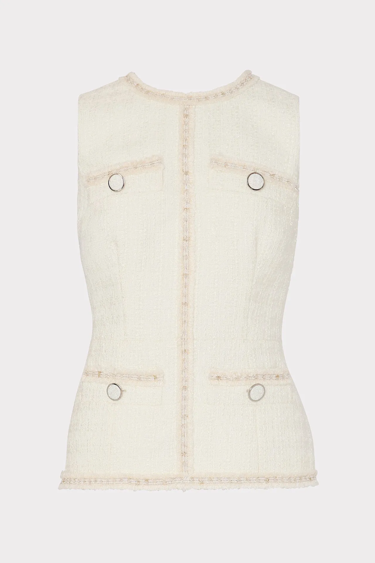 Nette Boucle Sleeveless Top sold by Milly