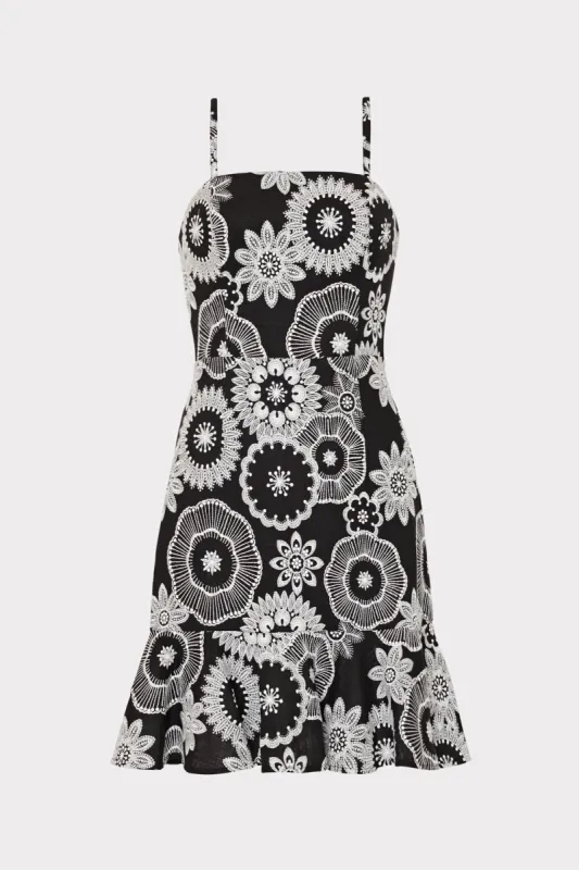Linen Embroidered Dress sold by Milly