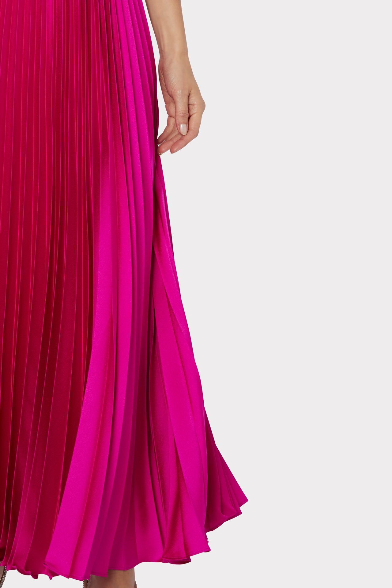 Hallie Satin Pleated Dress sold by Milly product image thumbnail 3