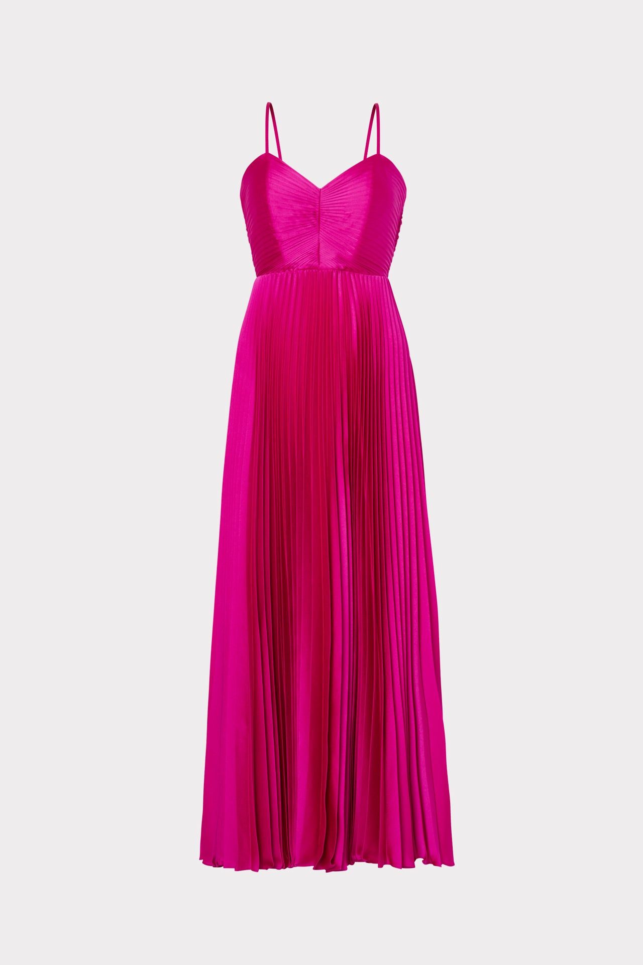 Hallie Satin Pleated Dress sold by Milly