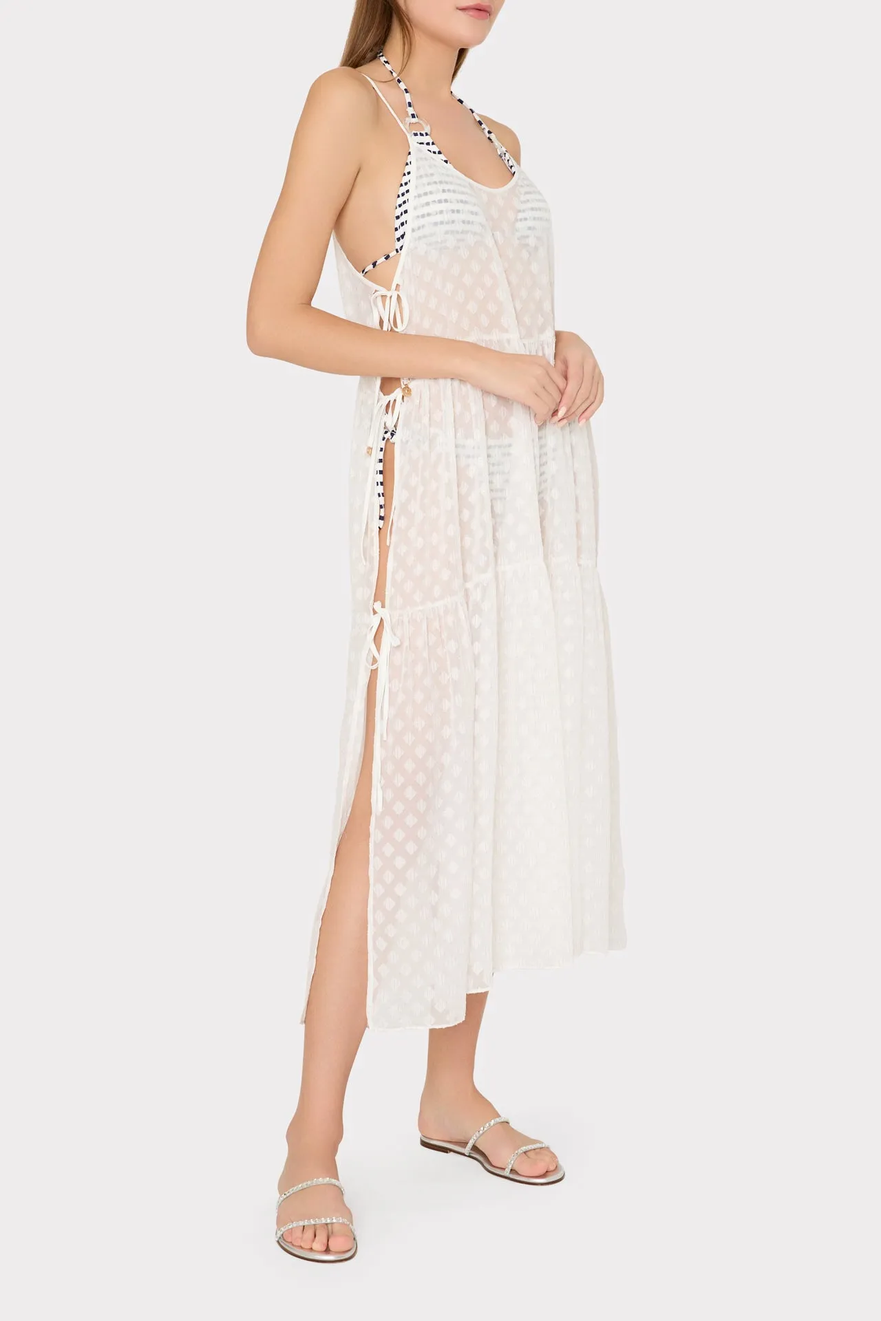 Valeria Diamond Jacquard Coverup Dress sold by Milly product image thumbnail 3
