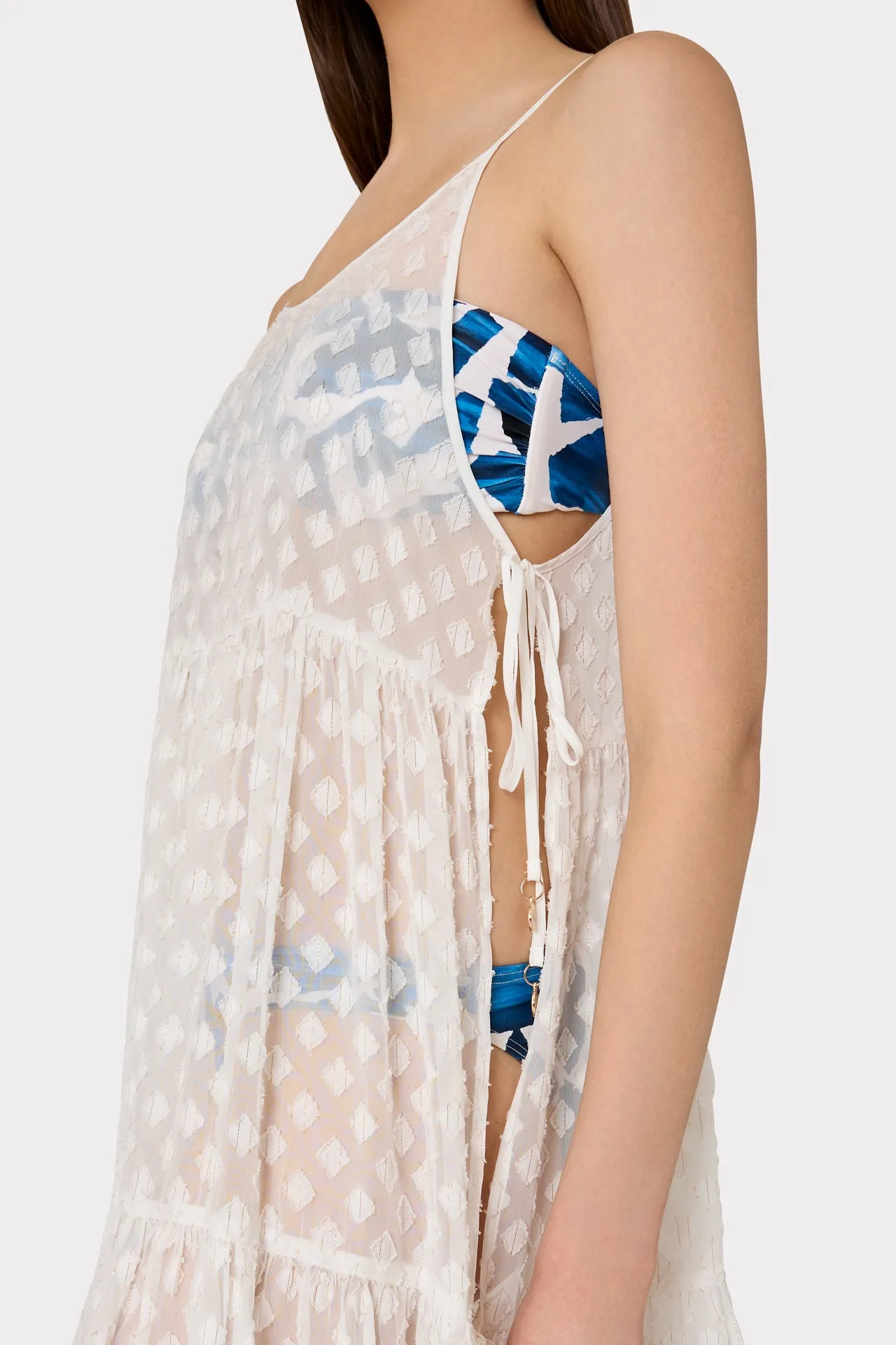 Valeria Diamond Jacquard Coverup Dress sold by Milly product image thumbnail 4