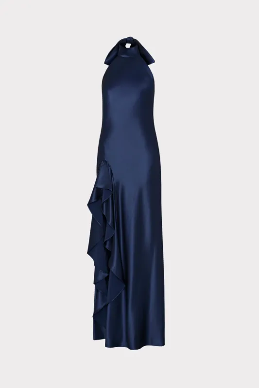 Roux Hammered Satin Gown made by Milly