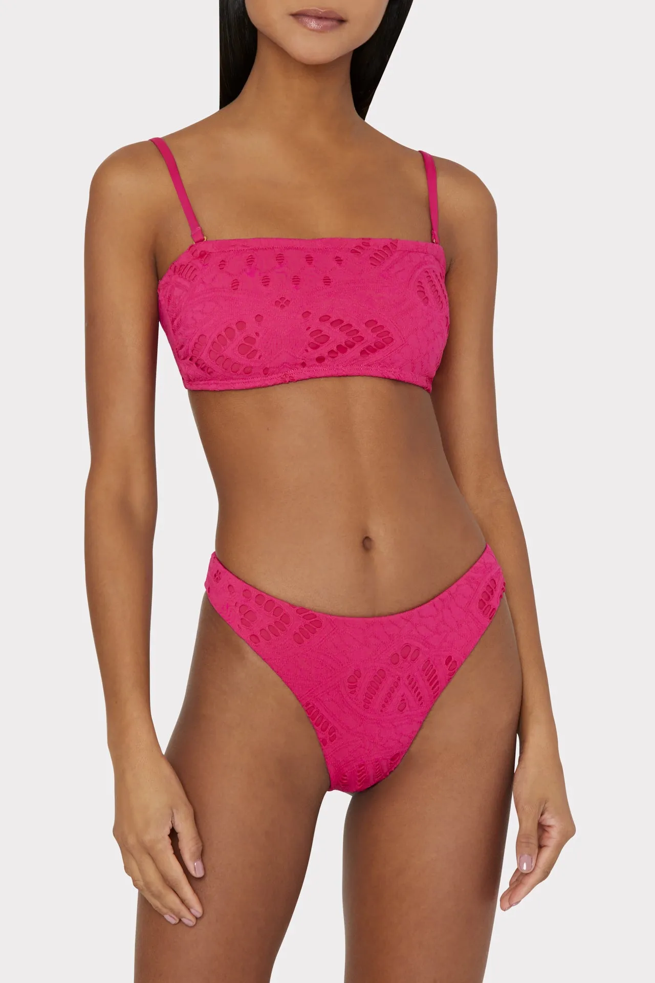 Lace Eyelet Bandeau Bikini Top sold by Milly product image thumbnail 4