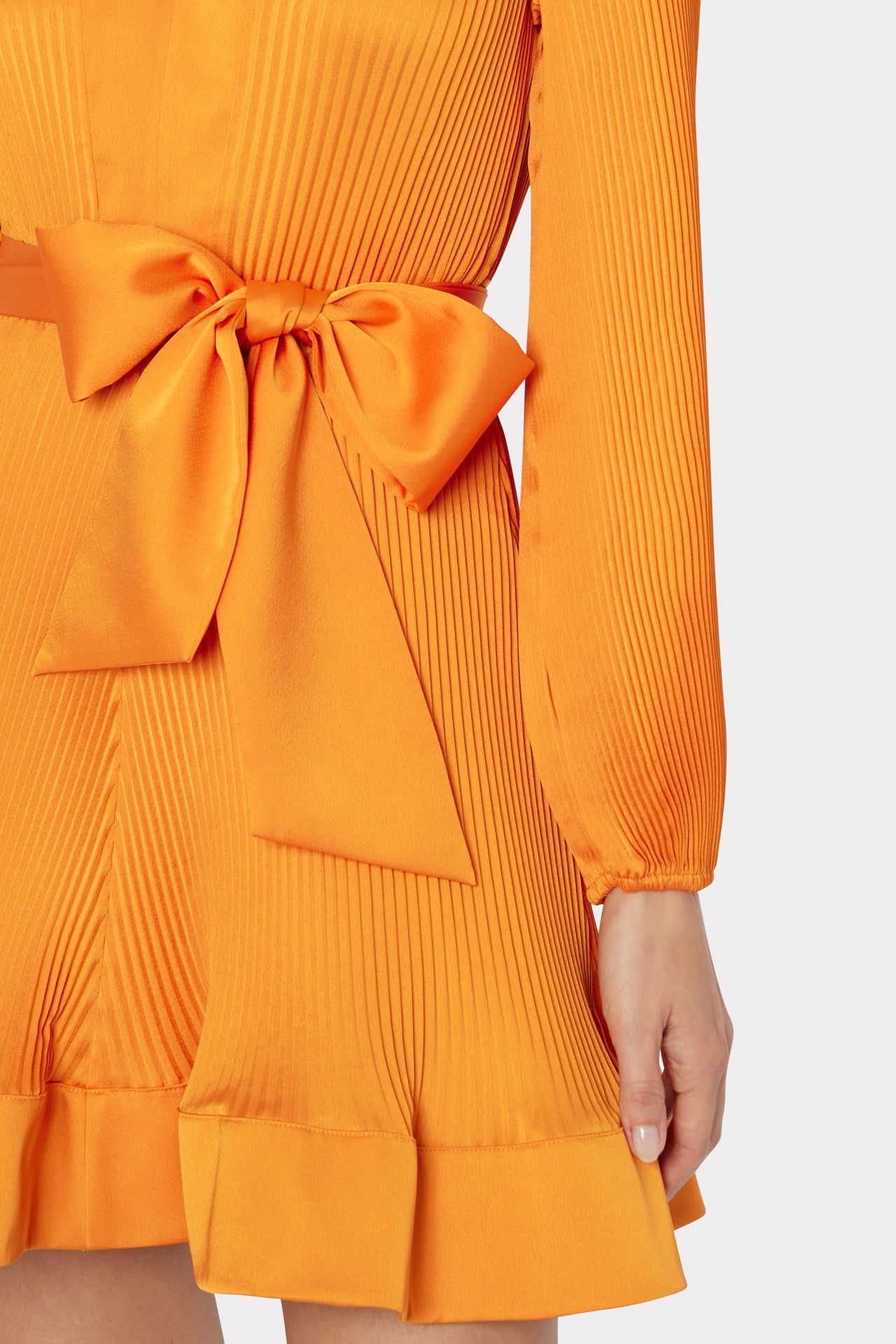 Liv Satin Pleated Dress sold by Milly product image thumbnail 3