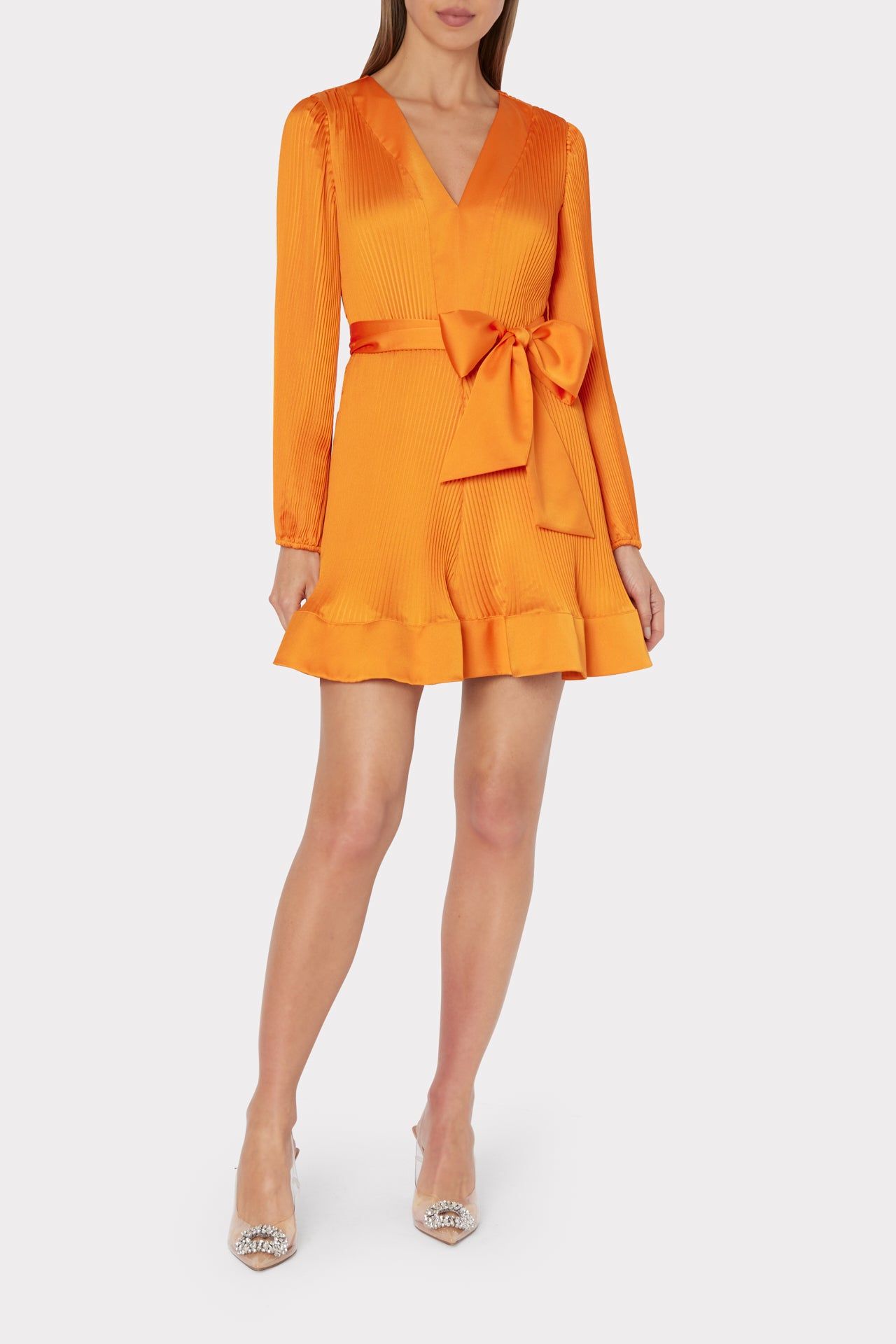 Liv Satin Pleated Dress sold by Milly product image thumbnail 2