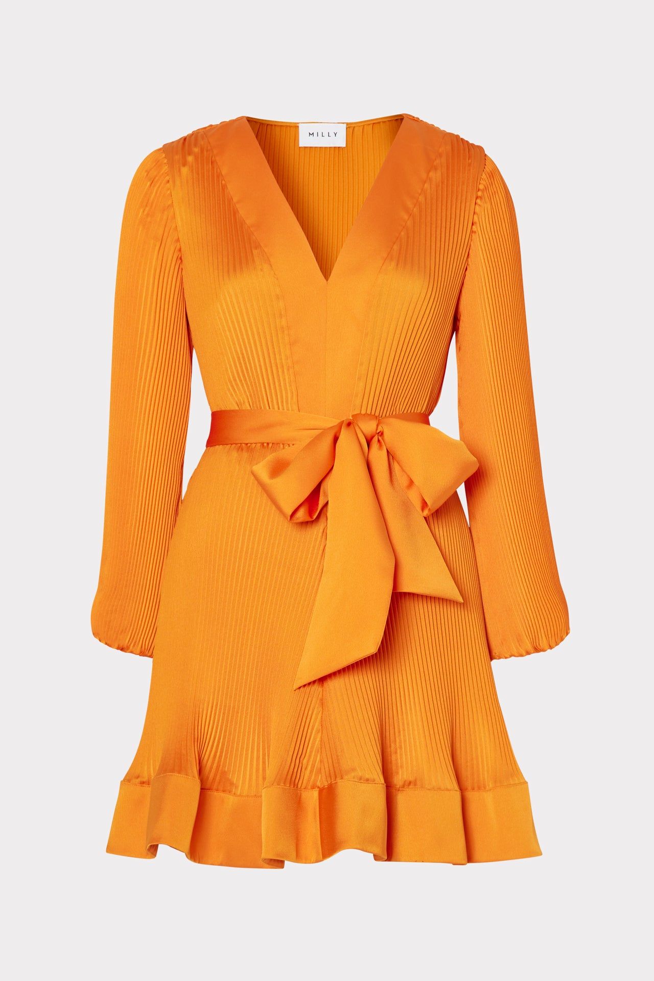 Liv Satin Pleated Dress sold by Milly