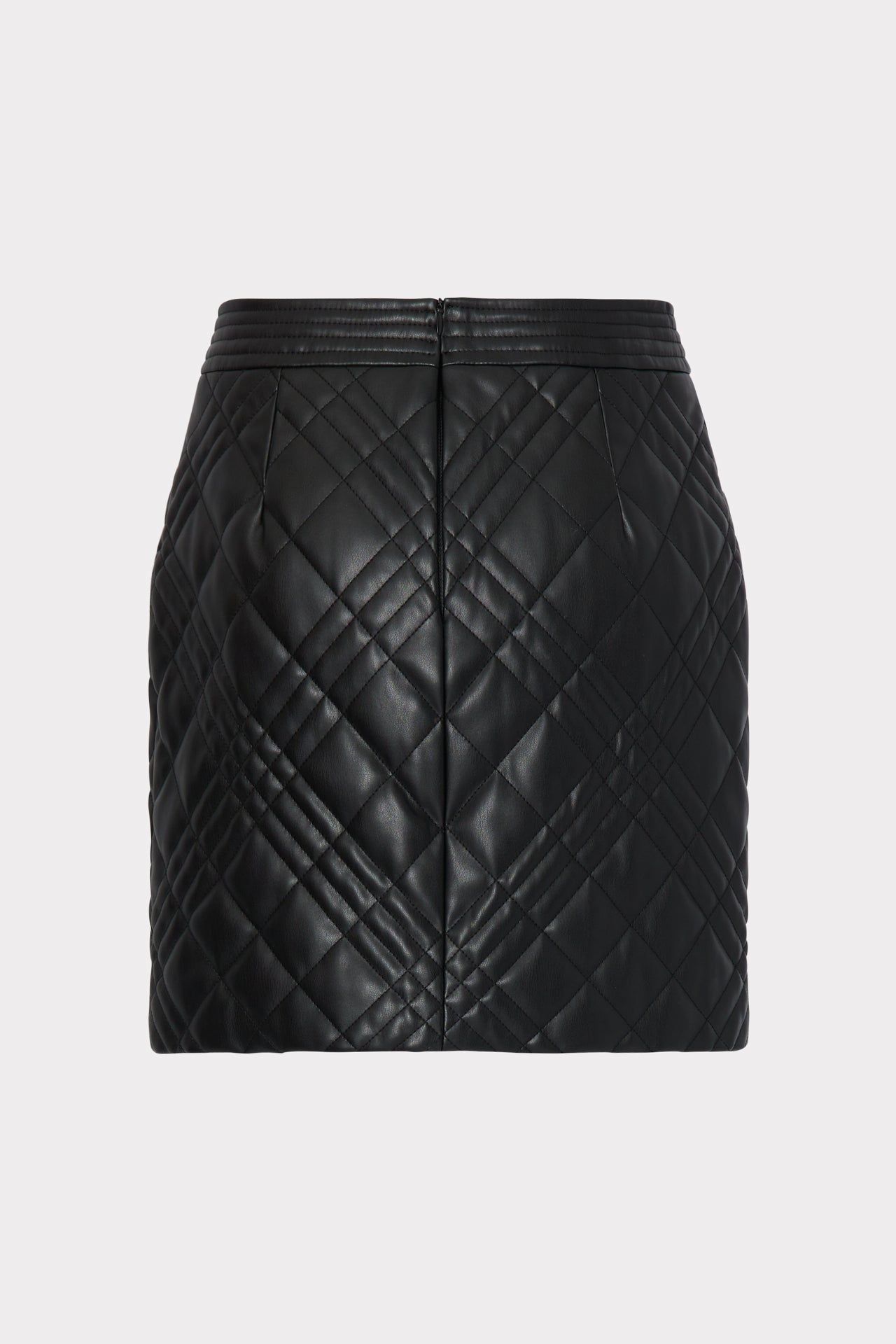 Hailey Quilted Vegan Leather Skirt sold by Milly product image thumbnail 4