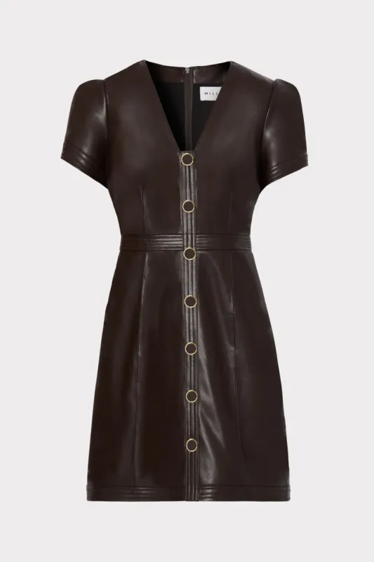 Isabelle Vegan Leather Dress sold by Milly