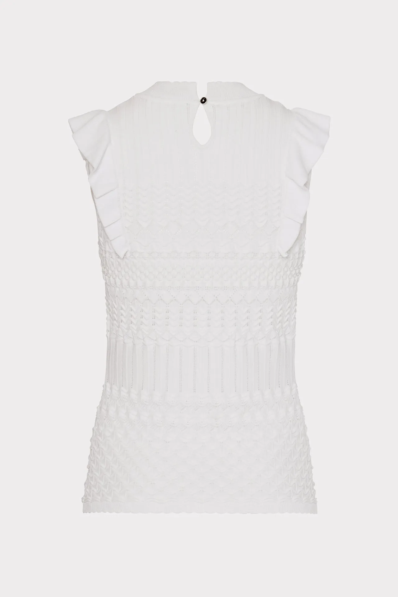 Pointelle Flutter Sleeve Top sold by Milly product image thumbnail 5