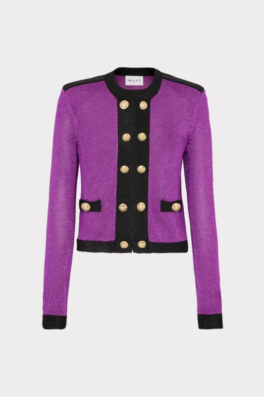 Metallic Cardigan Sweater made by Milly