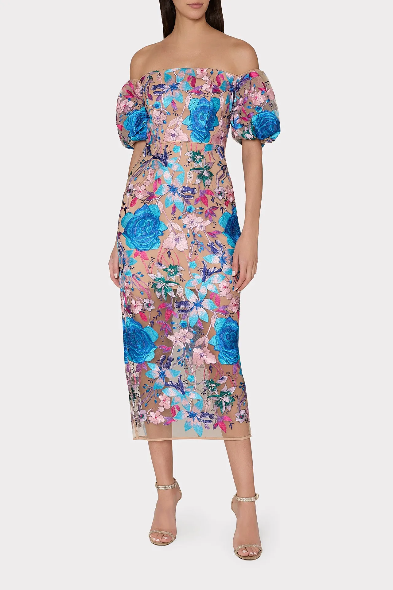 Nira Fall Floral Embroidered Dress sold by Milly product image thumbnail 2
