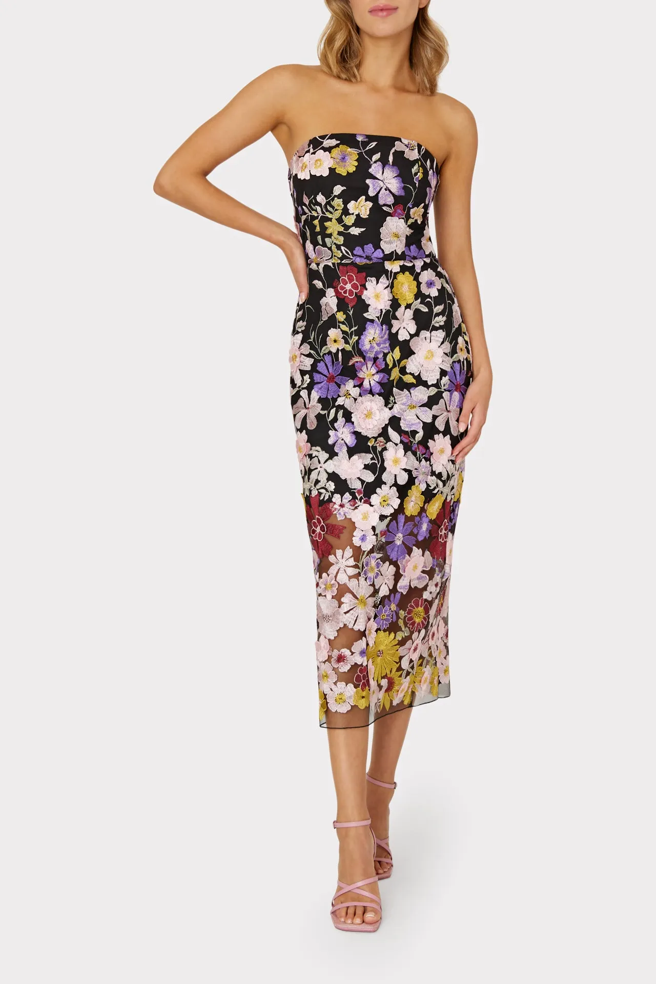Multi Floral Embroidery Dress sold by Milly product image thumbnail 2