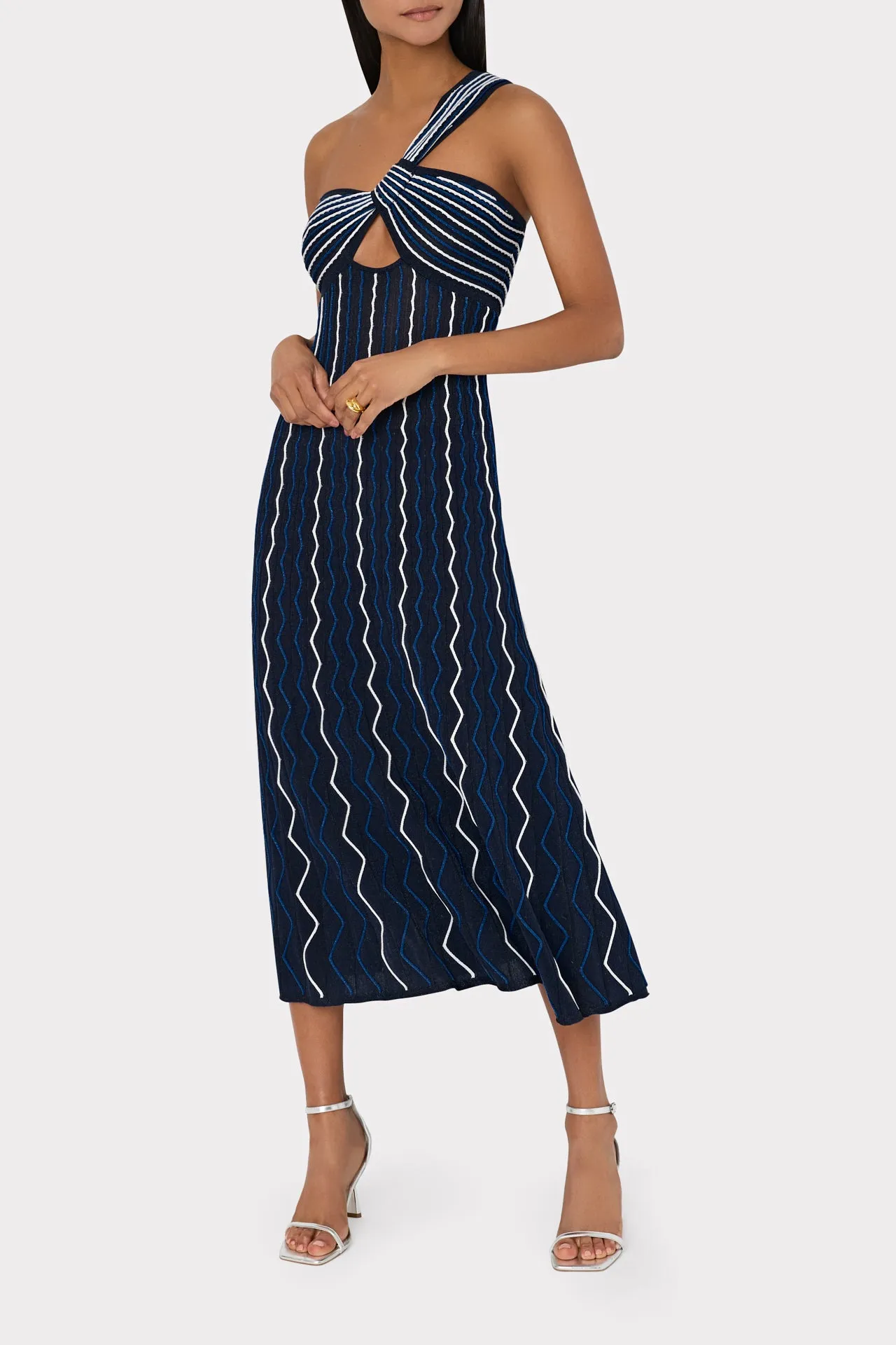 Emerson One Shoulder Knit Dress sold by Milly product image thumbnail 3