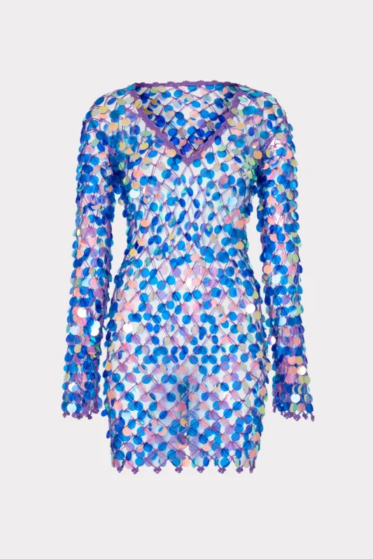 Sequin Crochet Mini Dress sold by Milly