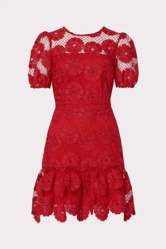 Yasmin Floral Lace Dress sold by Milly