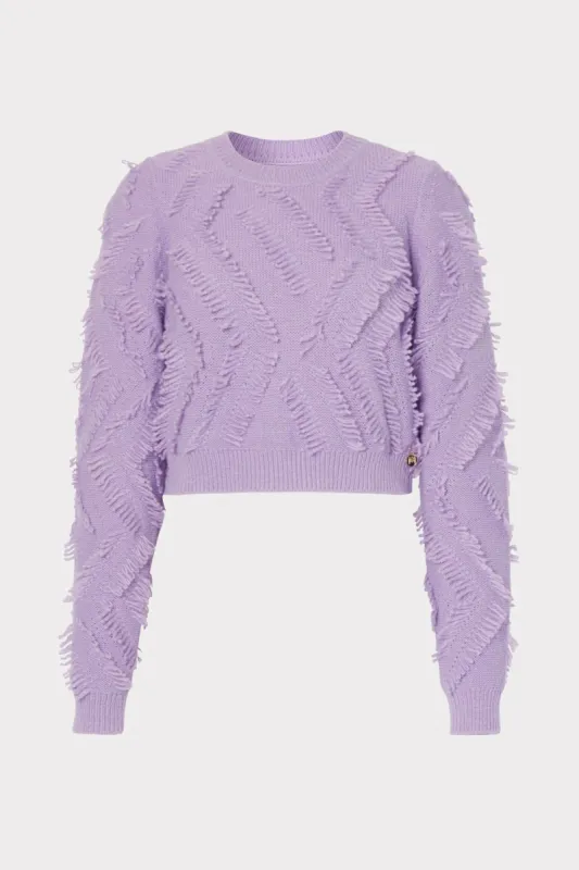 Loop Fringe Crop Top sold by Milly