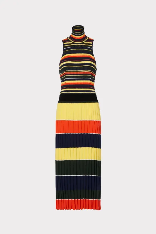 Multi Stripe Knit Midi Dress sold by Milly