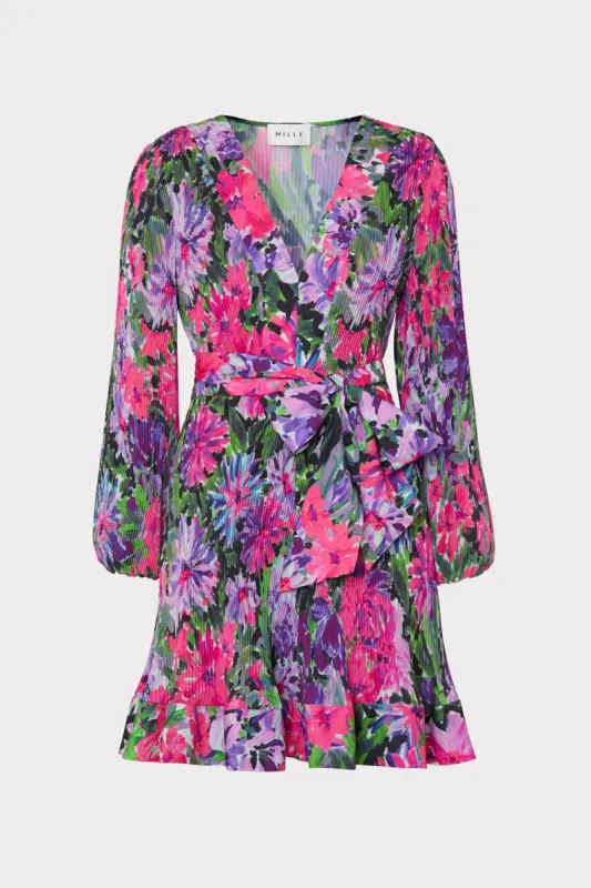 Liv Fall Garden Pleated Dress sold by Milly