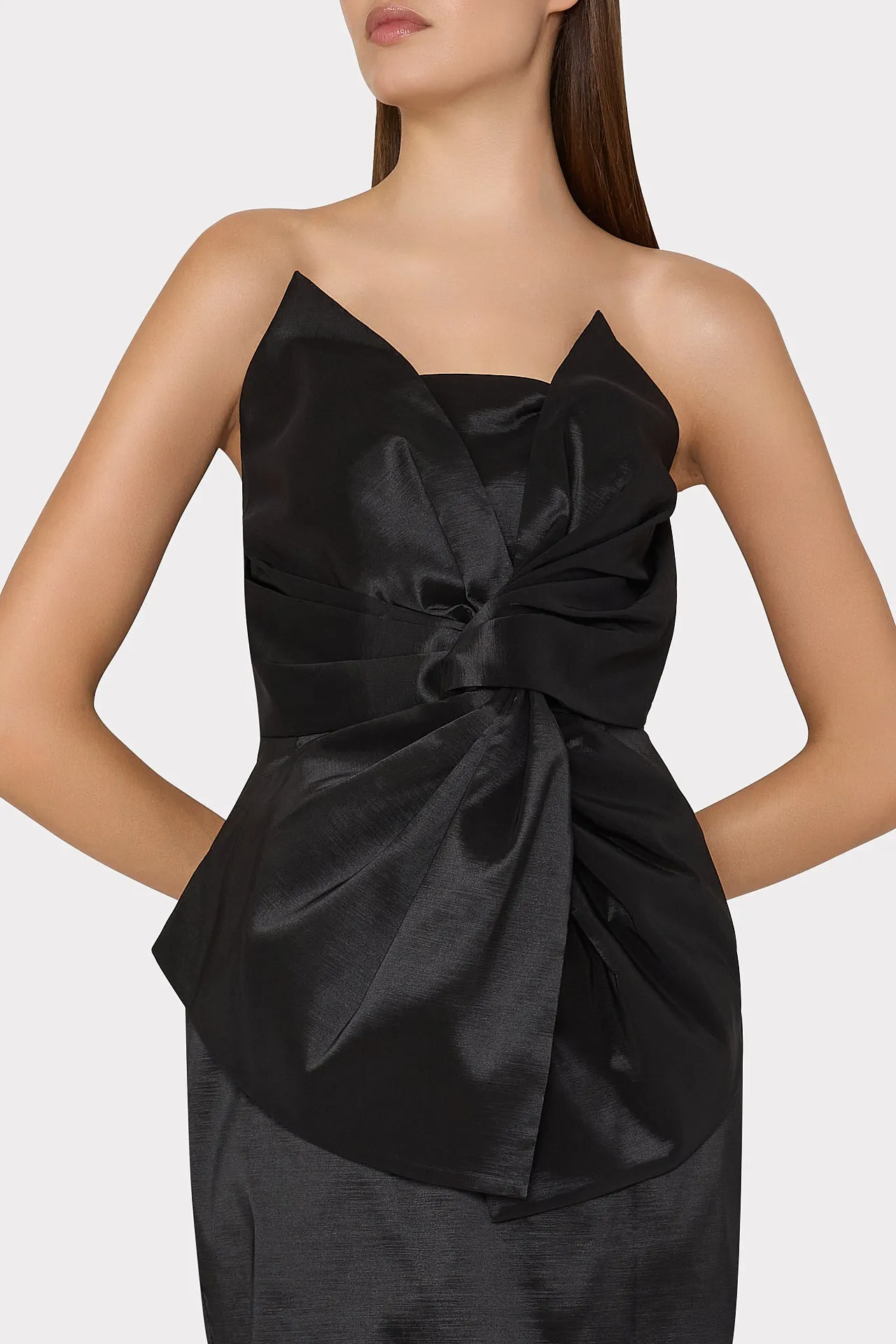 Harlow Bow Taffeta Strapless Dress sold by Milly product image thumbnail 3