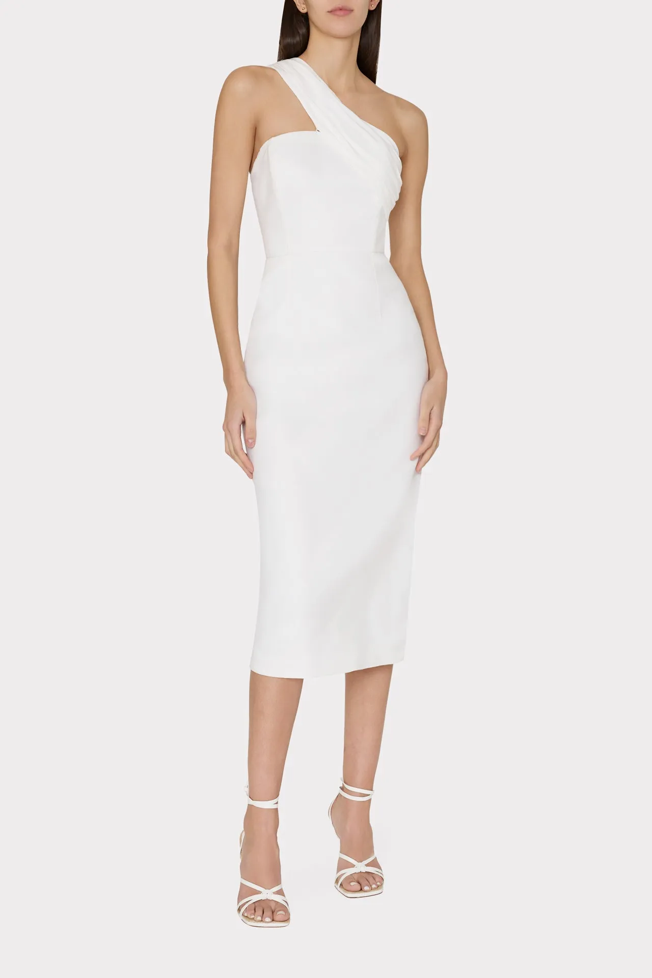 Draped One Shoulder Linen Dress sold by Milly product image thumbnail 2