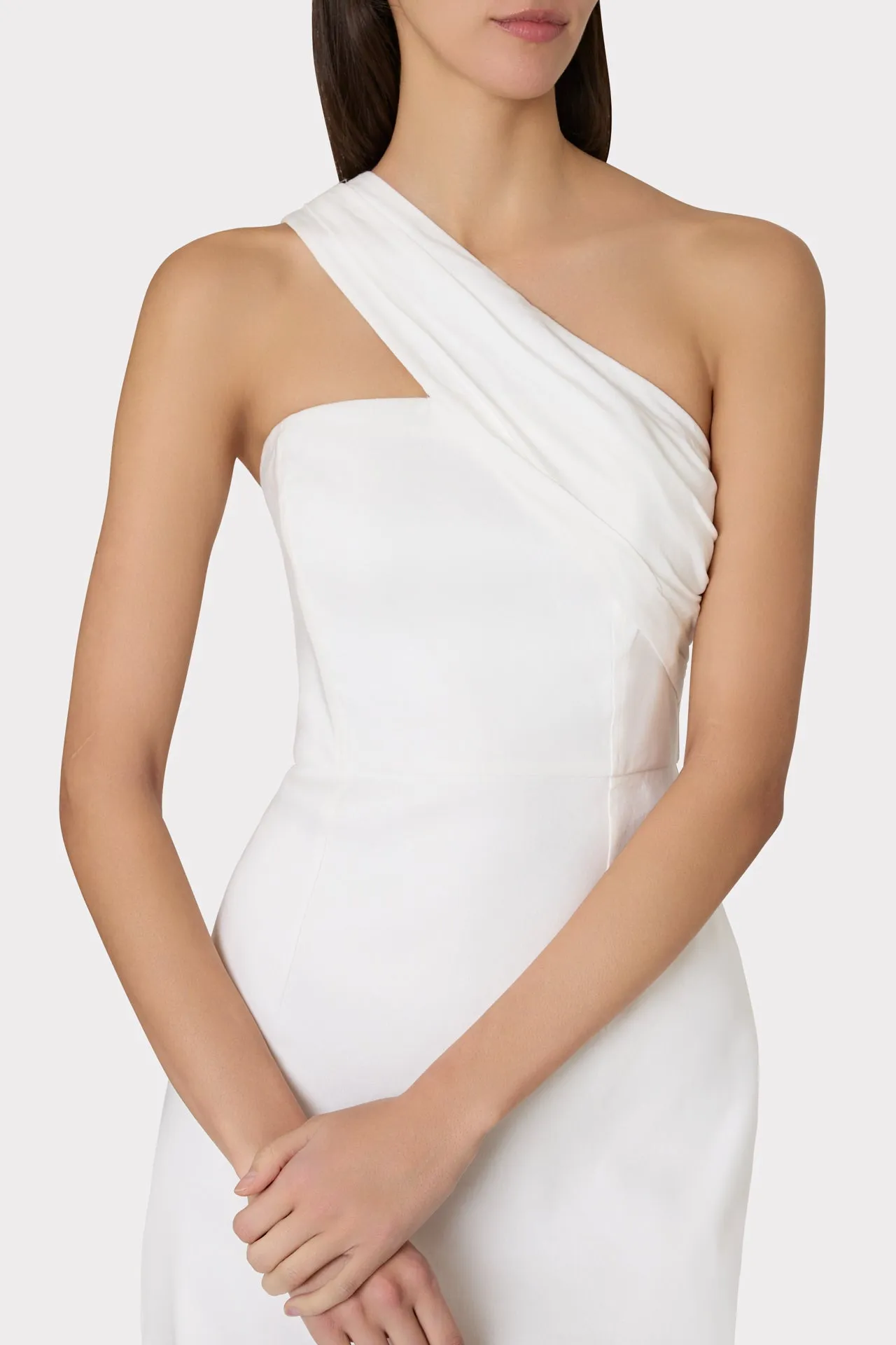 Draped One Shoulder Linen Dress sold by Milly product image thumbnail 4