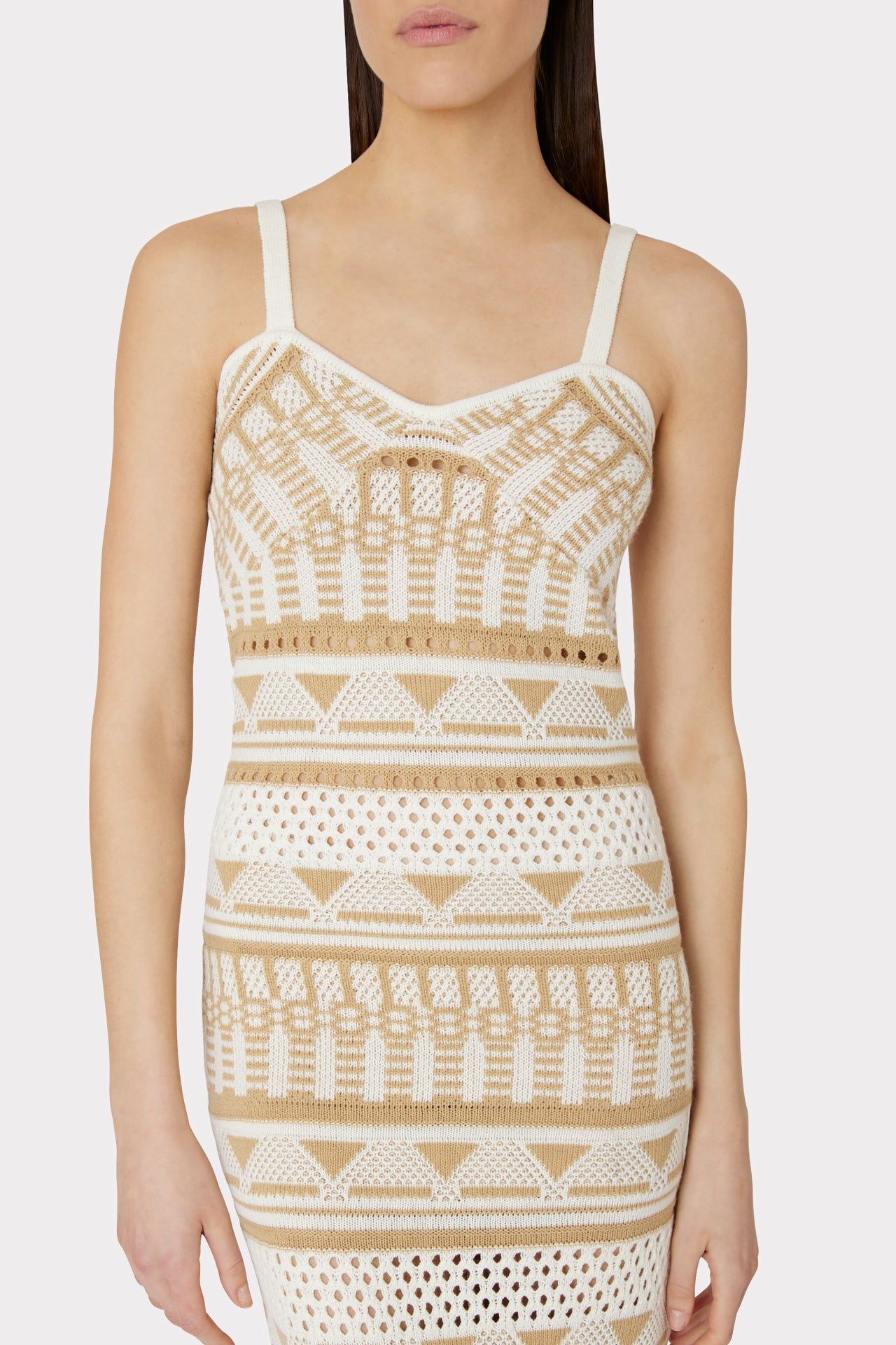 Geo Jacquard Midi Tank Dress sold by Milly product image thumbnail 3
