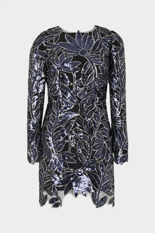 Scottie Floral Sequins Dress made by Milly