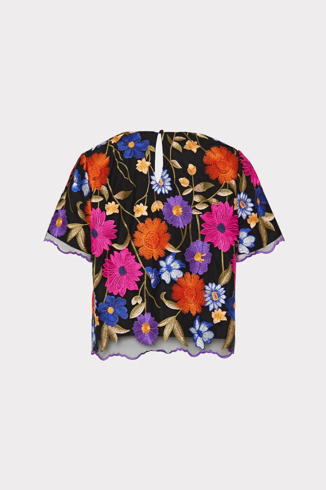 Katelynn Fall Foliage Embroidery Tee sold by Milly product image thumbnail 4