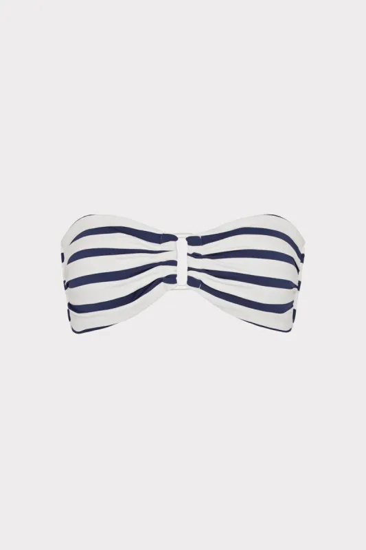 Nautical Stripe Bikini Top made by Milly