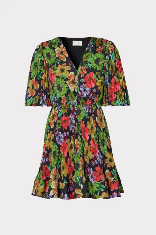 Elle Pleated Print Dress sold by Milly