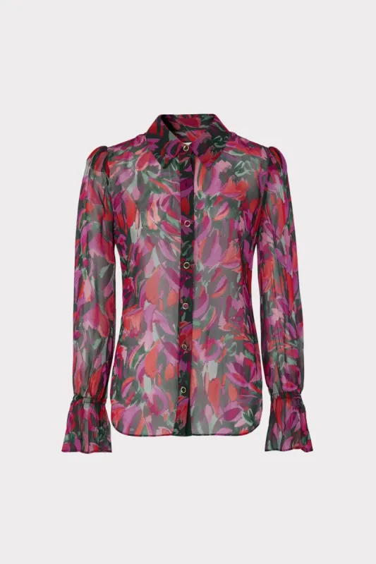 Lacey Tulip Bouquet Top sold by Milly