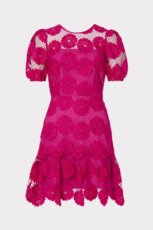 Yasmin Floral Lace Dress sold by Milly