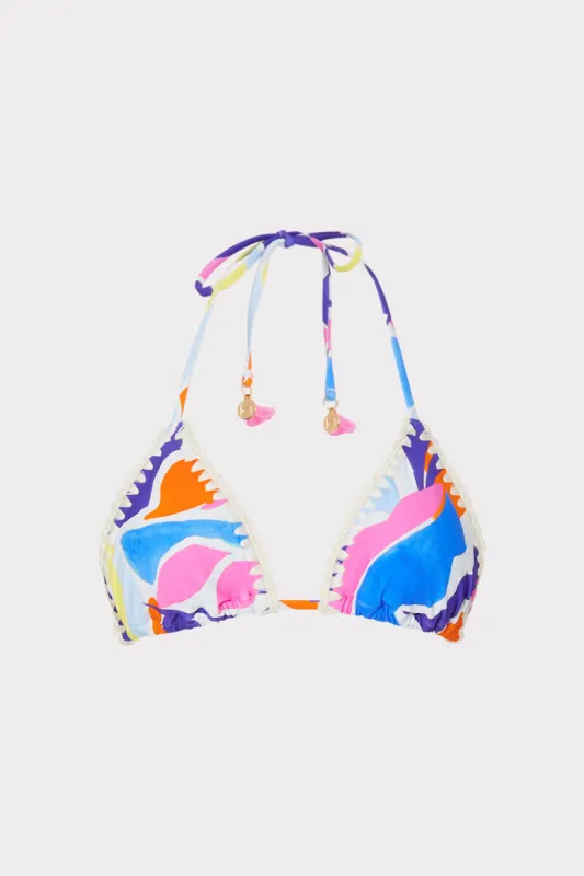 Painted Bloom Bikini Top sold by Milly