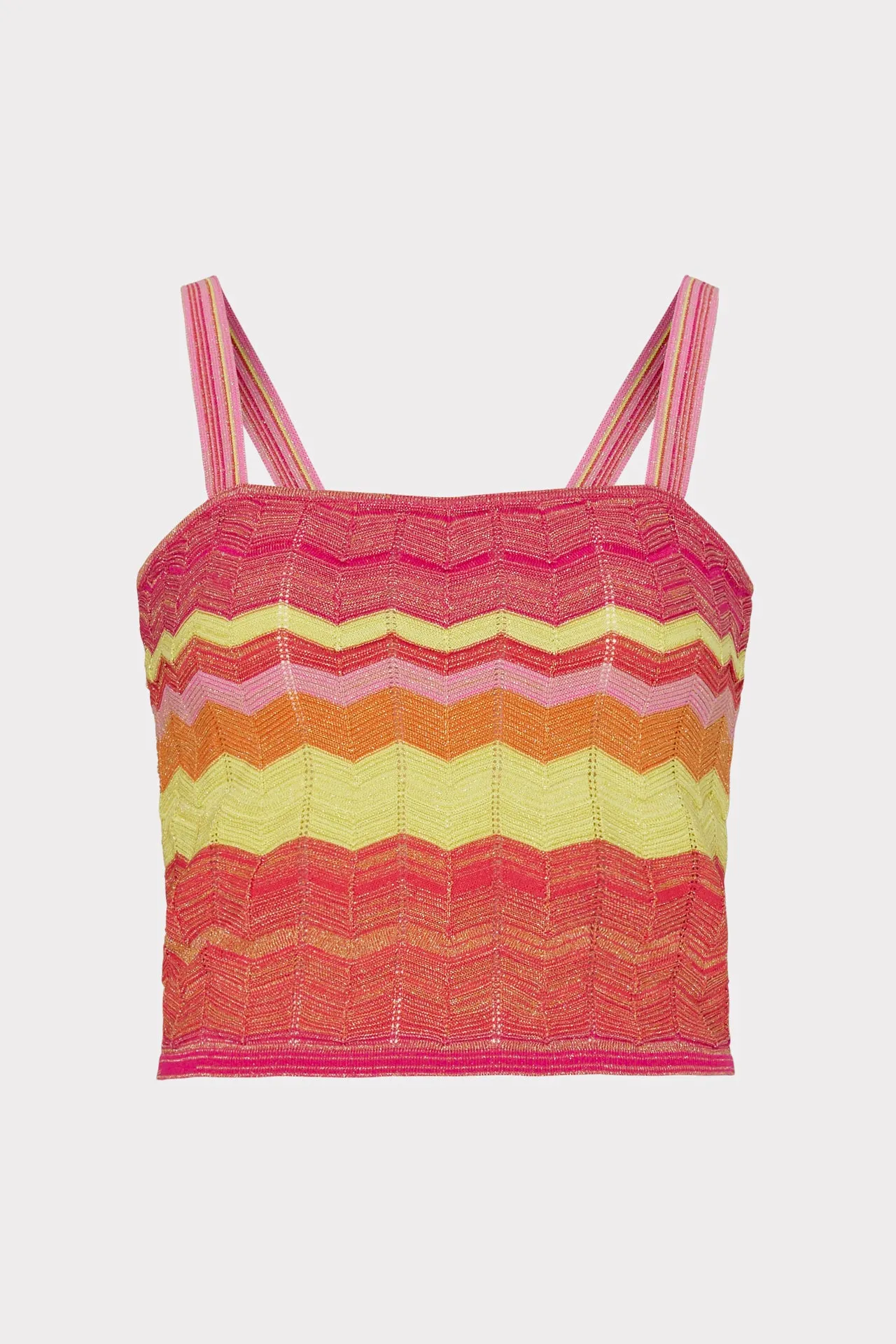 Zig Zag Stitch Cropped Tank sold by Milly