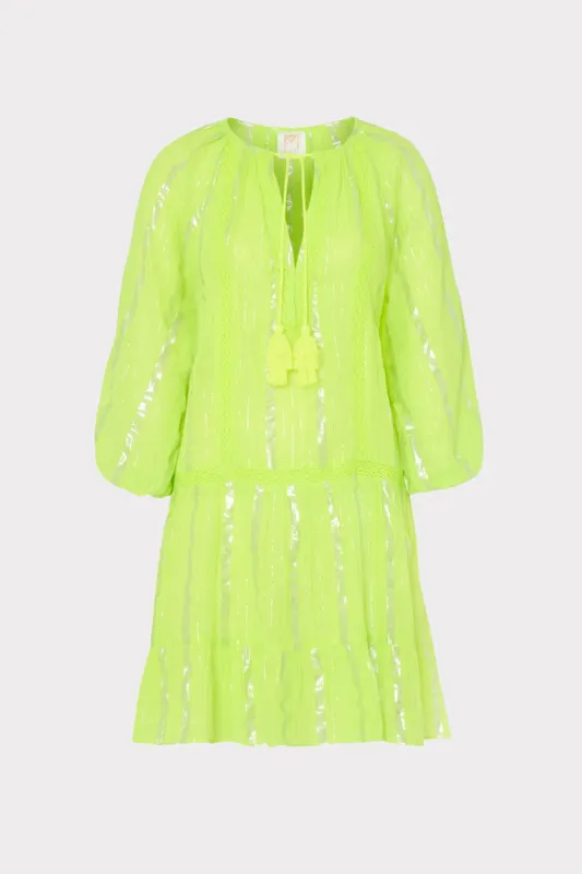 Valentine Lurex Stripe Coverup Dress sold by Milly