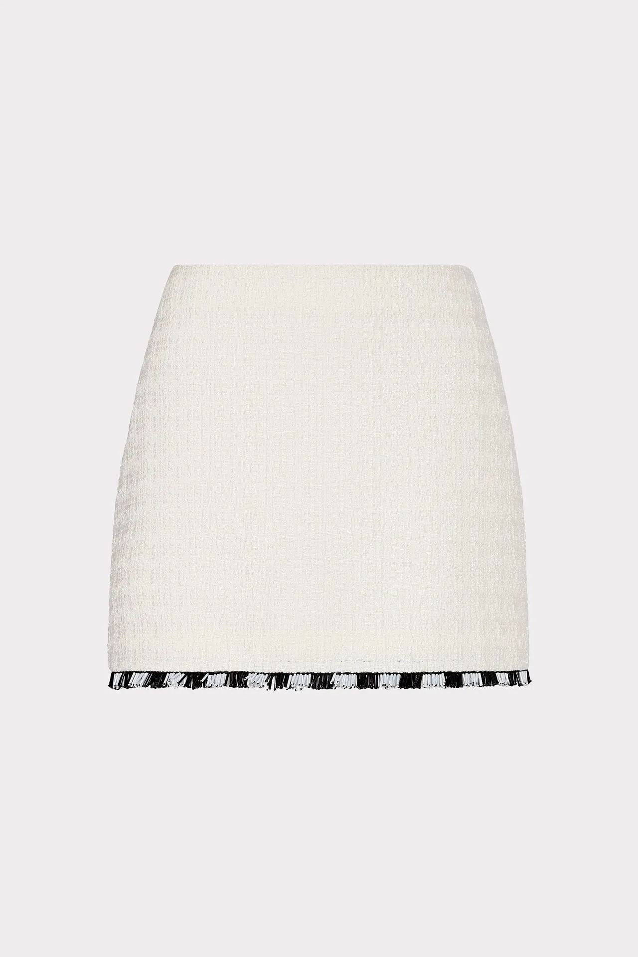 Jayla Beaded Fringe Mini Skirt sold by Milly