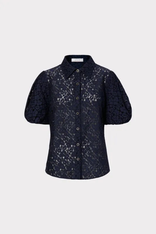 Willie Cotton Lace Top sold by Milly