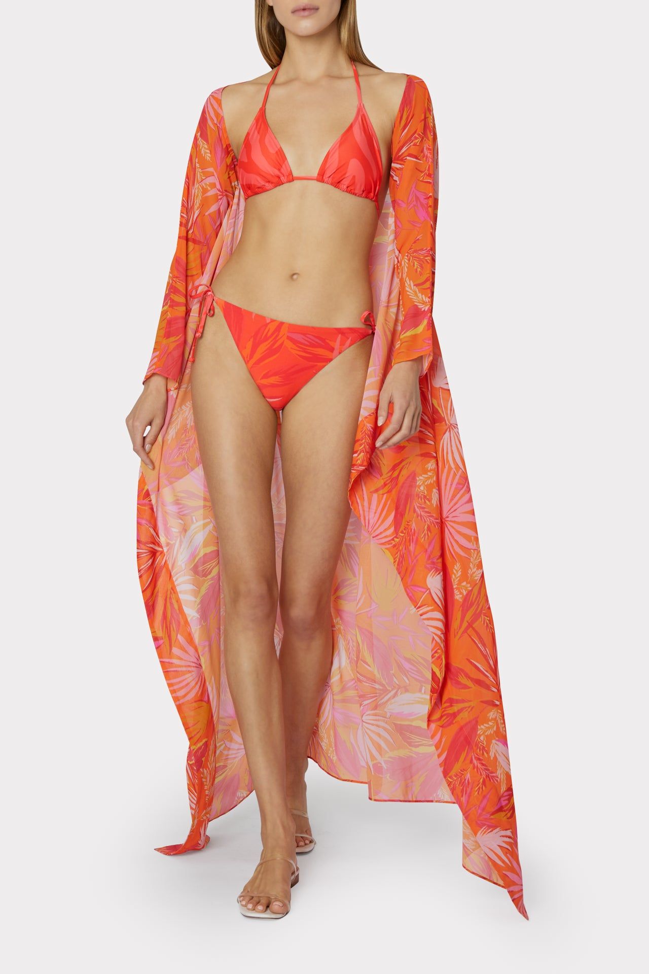 Davia Tropical Palm Print Caftan sold by Milly product image thumbnail 2