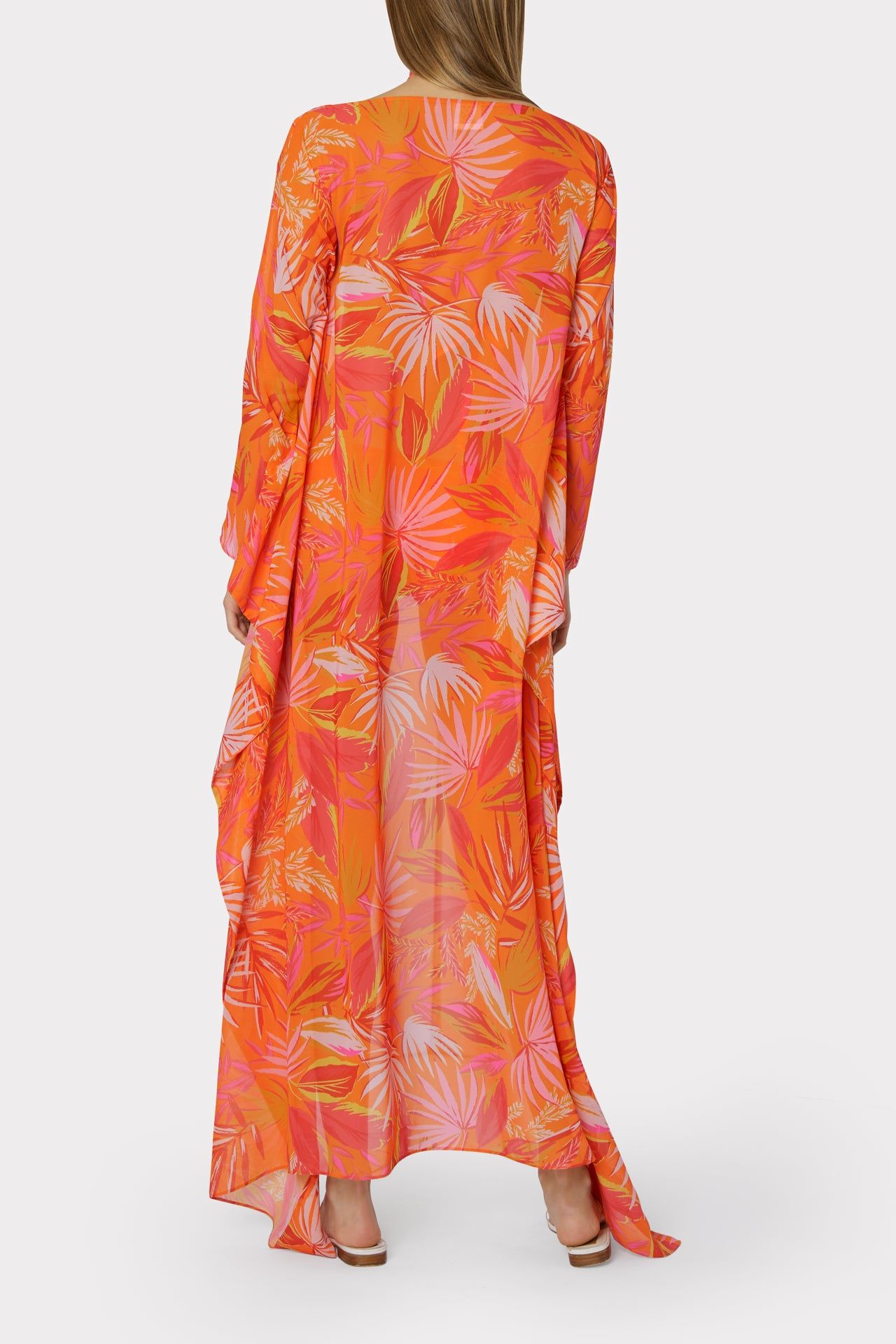 Davia Tropical Palm Print Caftan sold by Milly product image thumbnail 3