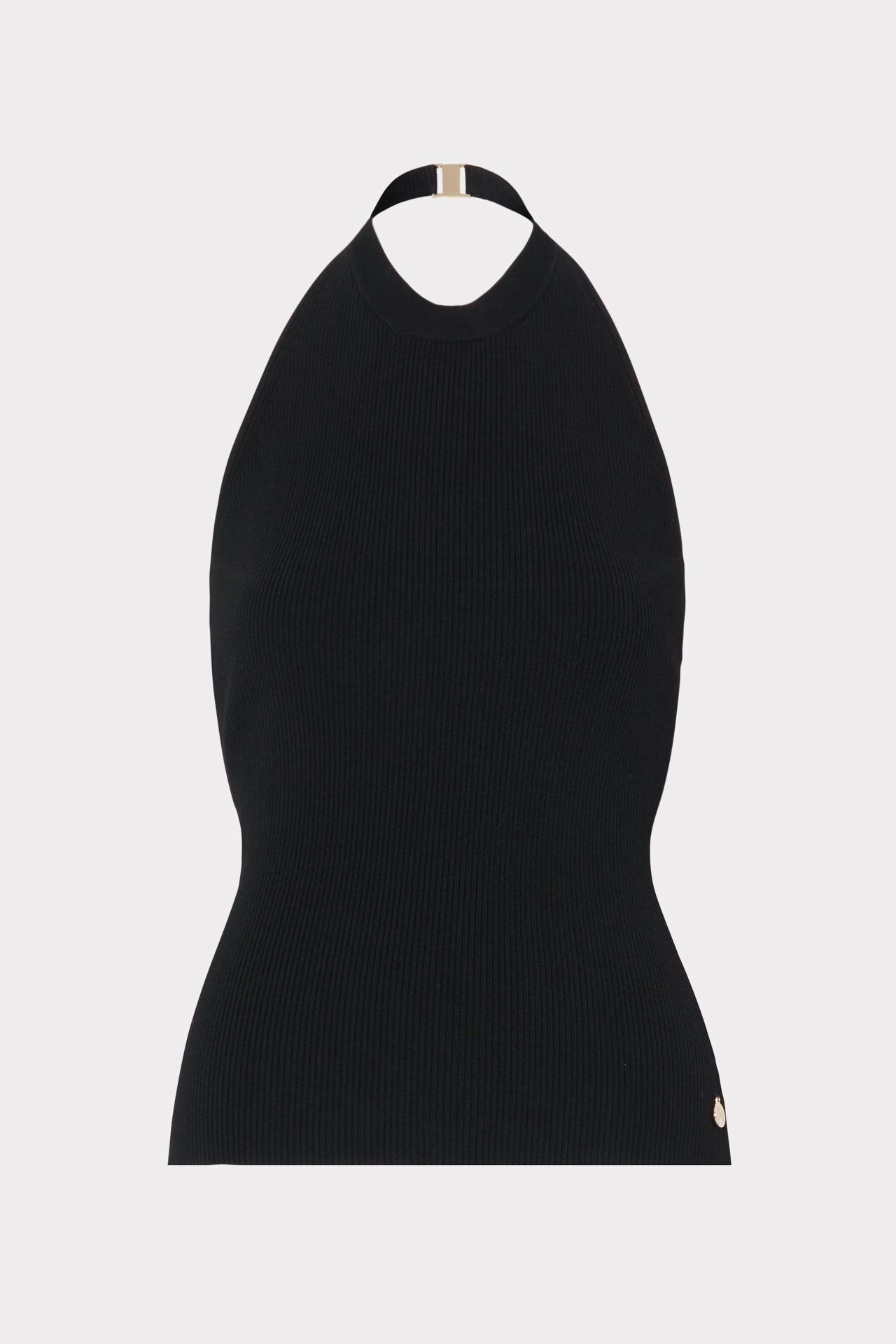 Metal Neck Trim Halter Top sold by Milly