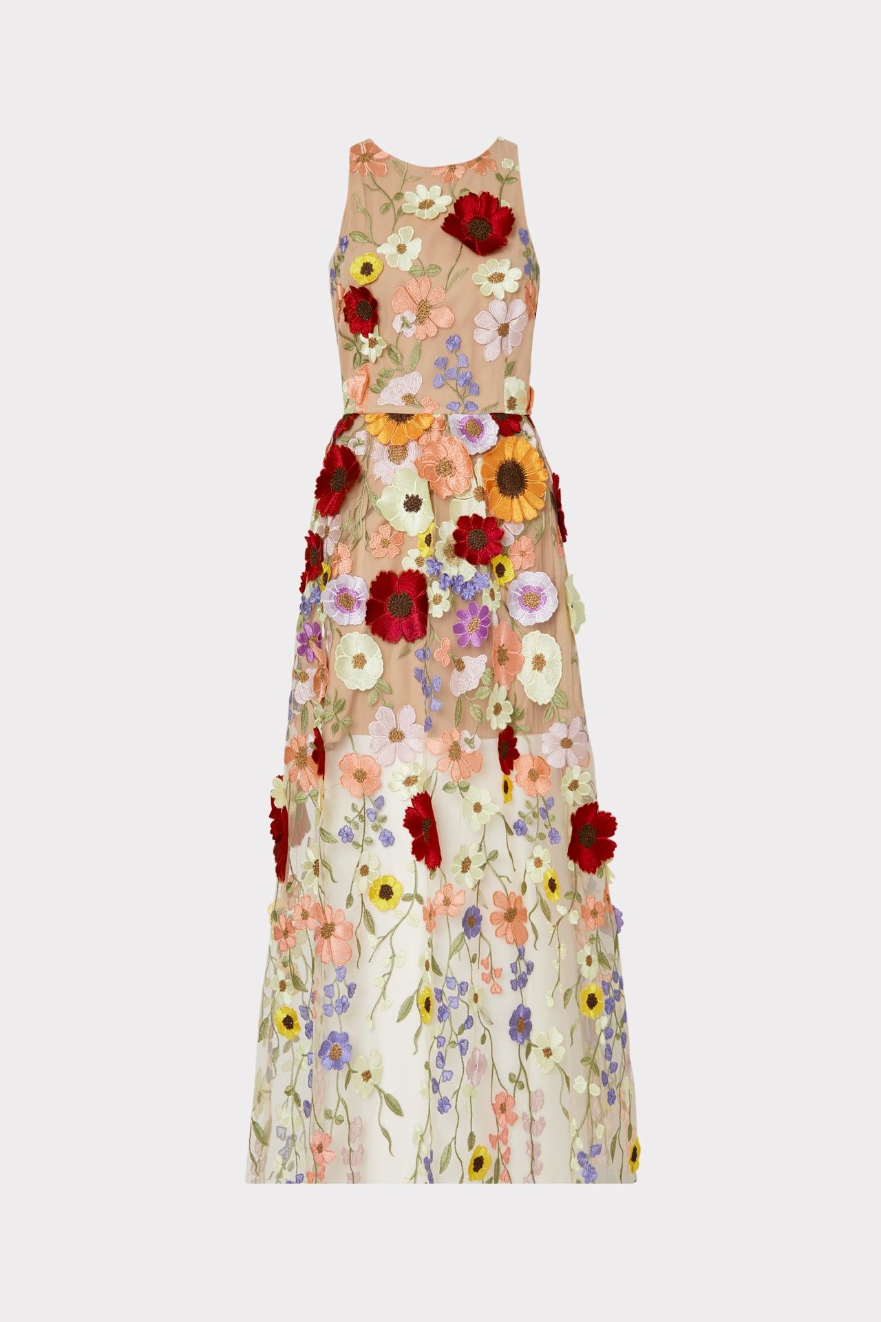 Hannah 3D Floral Embroidered Dress sold by Milly