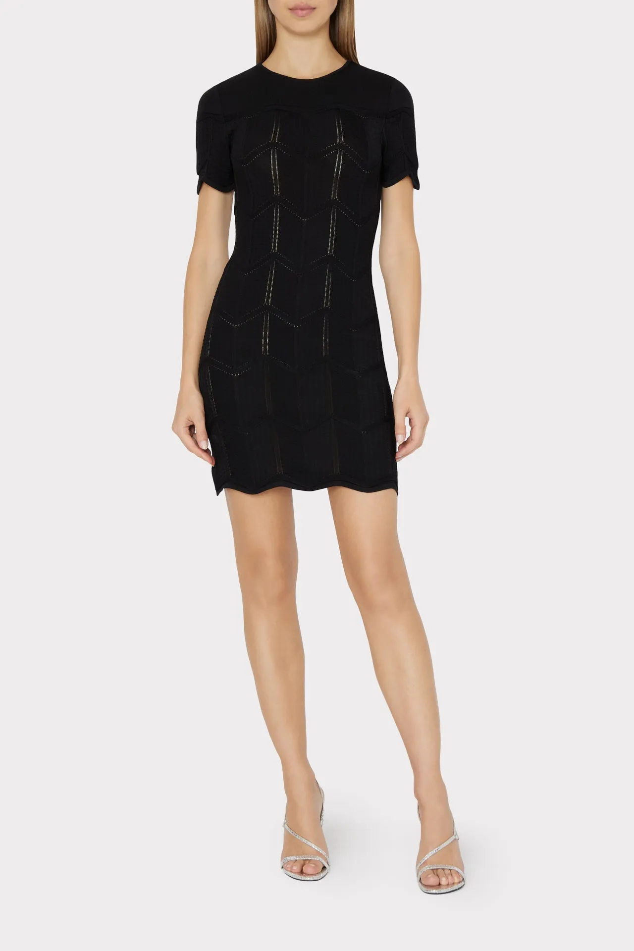 Zig Zag Pointelle Mini Dress sold by Milly product image thumbnail 2