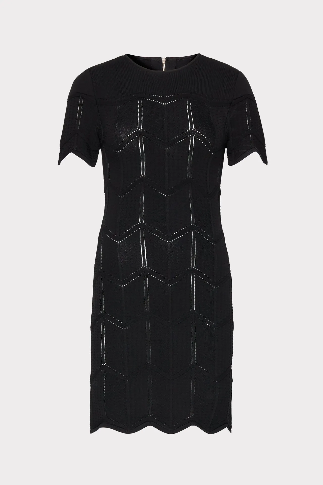 Zig Zag Pointelle Mini Dress sold by Milly