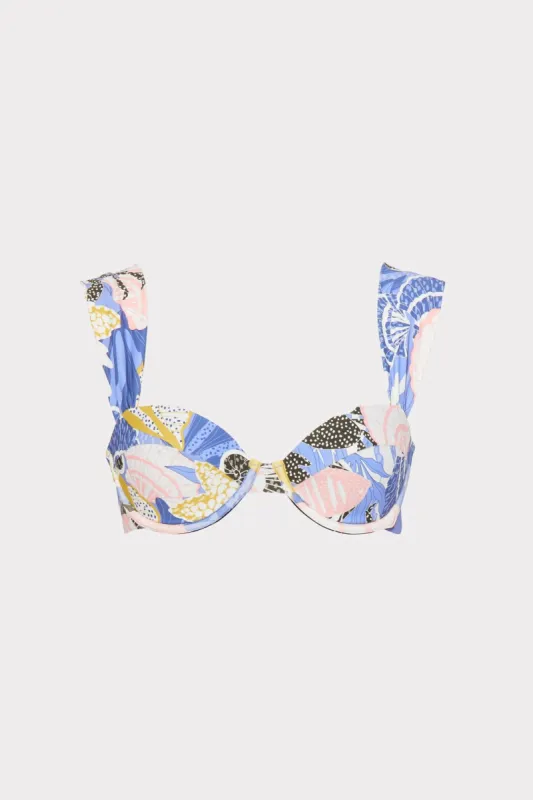 Under The Sea Underwire Bikini Top sold by Milly
