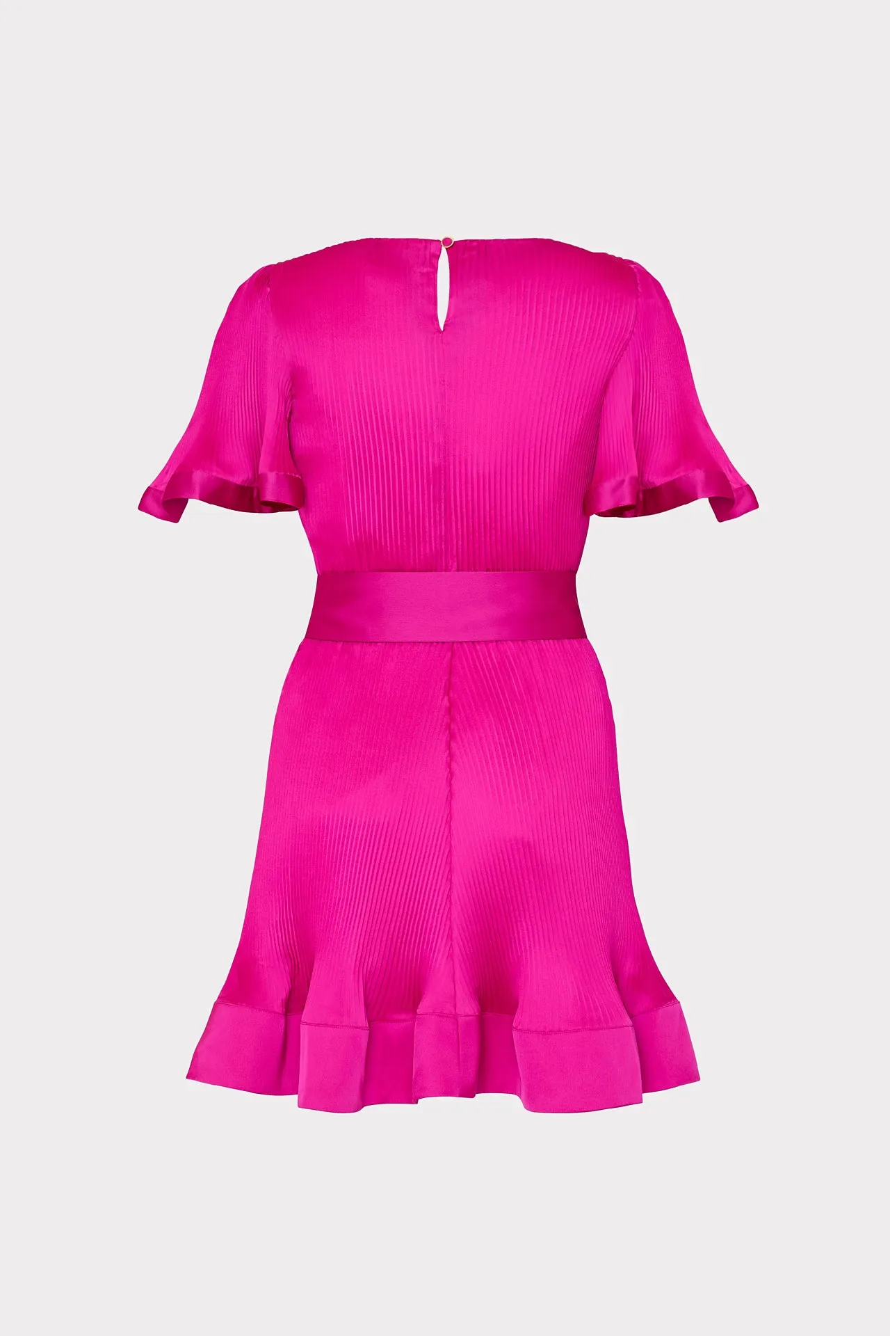 Lumi Satin Pleated Dress sold by Milly product image thumbnail 4