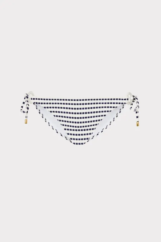 Textured Stripe Ring Bikini Bottom sold by Milly